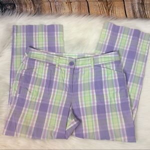 Ann Taylor Loft Spring Plaid Capri Pants 6